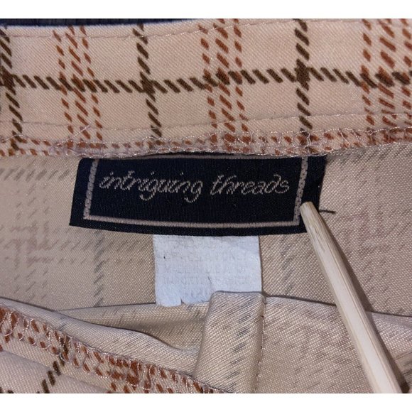 Plaid Western Horse-Themed Beige Maxi Skirt by Intriguing Threads, Est. Size 10 - Picture 10 of 11